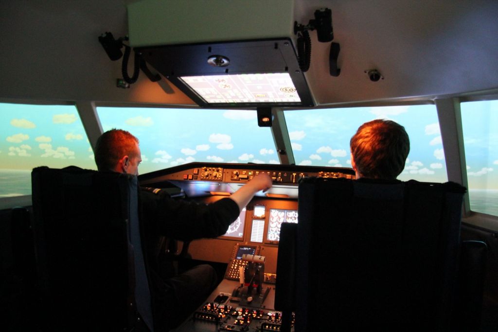 Flight simulator from the inside.