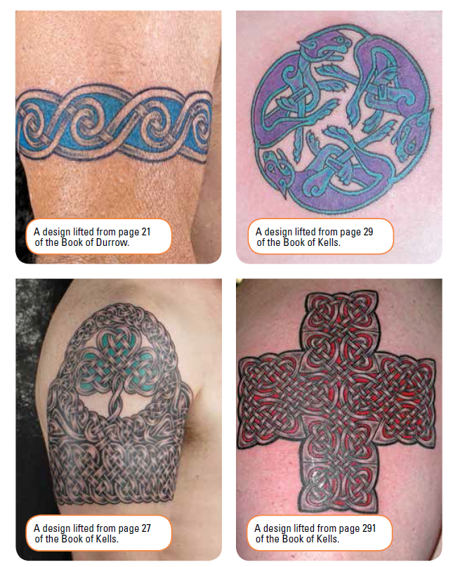 books of kells tattoo x 4