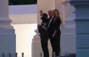 donald trump and Melania leaving to go to the dinner