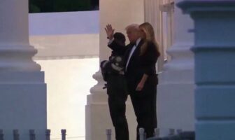 donald trump and Melania leaving to go to the dinner